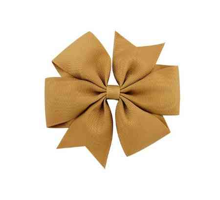 Дитяча заколка-бантик кавовий, 1шт., розмір бантика 8см Київ