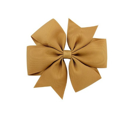 Дитяча заколка-бантик кавовий, 1шт., розмір бантика 8см Київ - фото 1