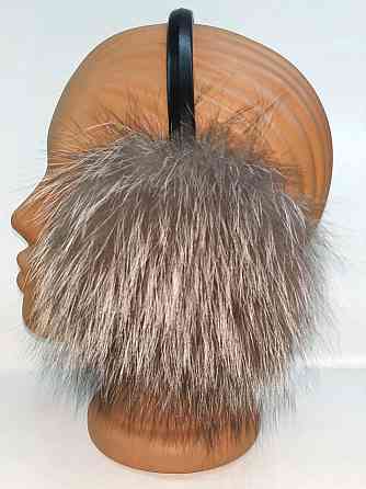 Навушники хутряні жіночі з чорнобурки Сірий Харків