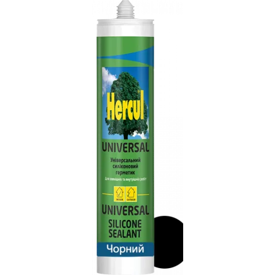 Силіконовий герметик HERCUL UNIVERSAL 280 мл чорний Киев