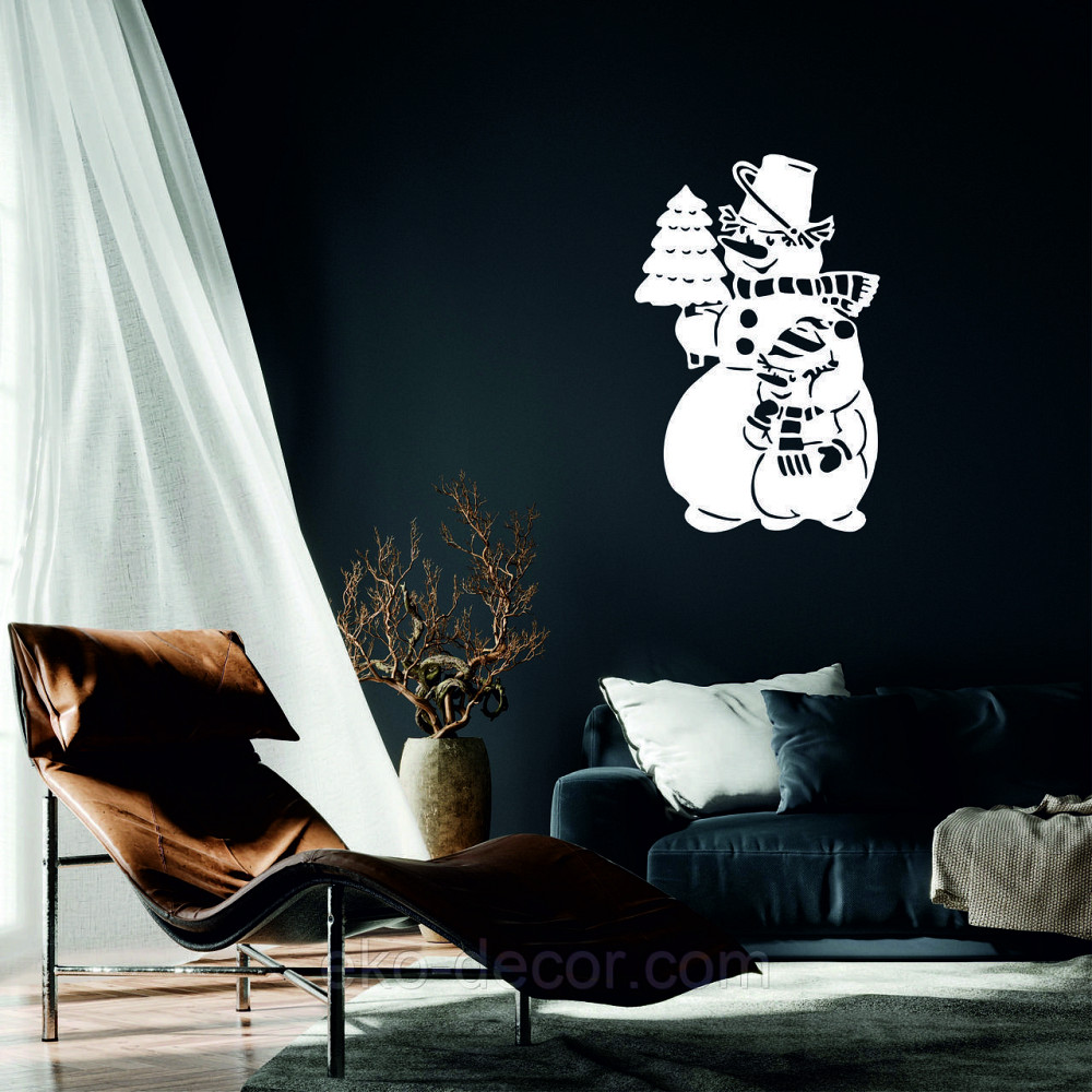 Декоративне настінне Панно «Сніговик», Декор на стену Київ - фото 3