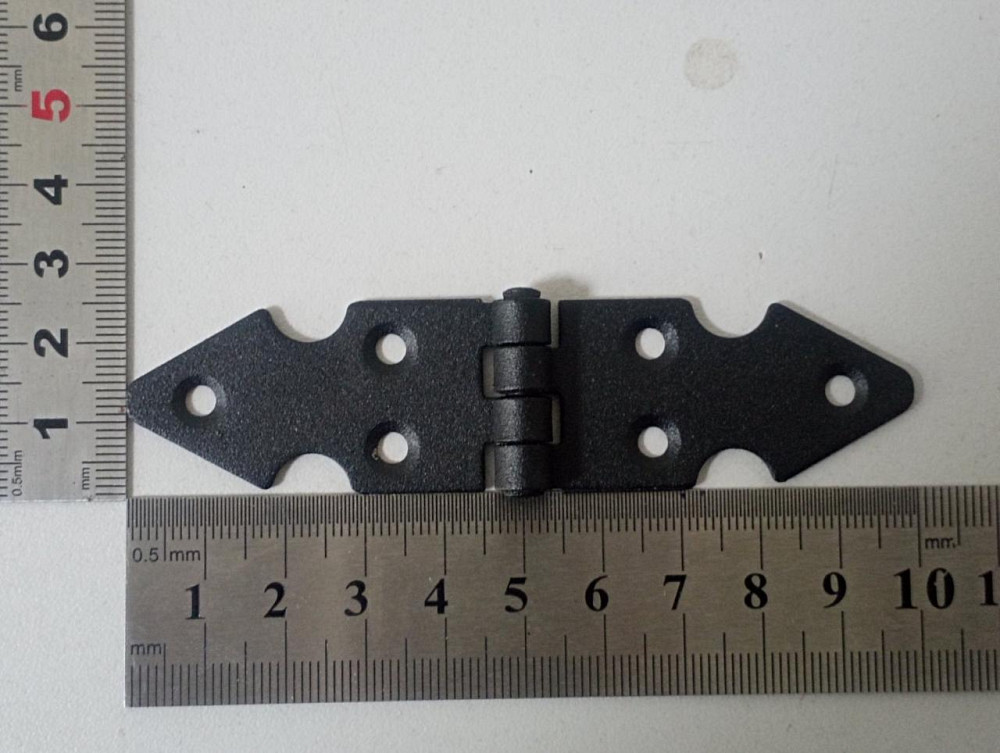 Завіса будівельна оздоблена покрита чорною порошковою фарбою 25х100мм "P-o" Киев - изображение 1