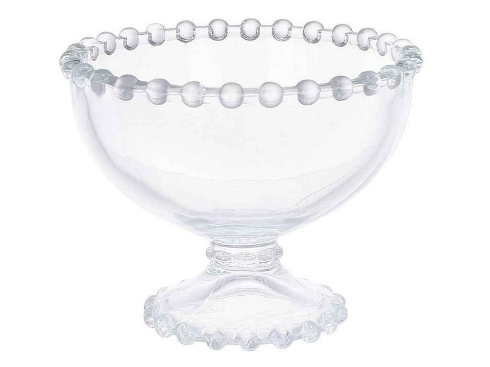 Креманка на ножке стеклянная прозрачная Bauble 11х9см ТМ BONADI Киев - изображение 1