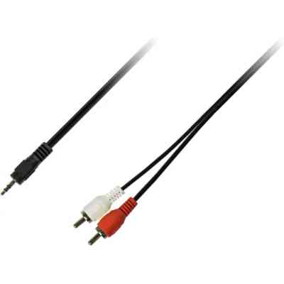 Кабель мультимедийный Jack 3.5mm M to 2xRCA M 1.5m Piko (1283126473890) Винница