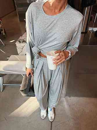 Женский стильный вязаный костюм двойка плотная турецкая вискоза Меланж Одесса