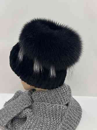 Шапка женская меховая кубанка Венера Черный Харьков