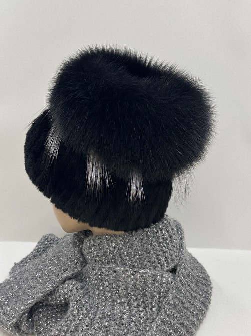 Шапка хутряна жіноча кубанка Венера Чорний Харків - фото 5