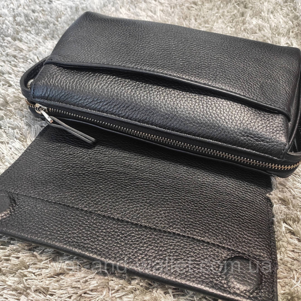 Стильна чоловіча шкіряна барсетка клатч на дві блискавки ST Leather 10021 Київ - фото 3