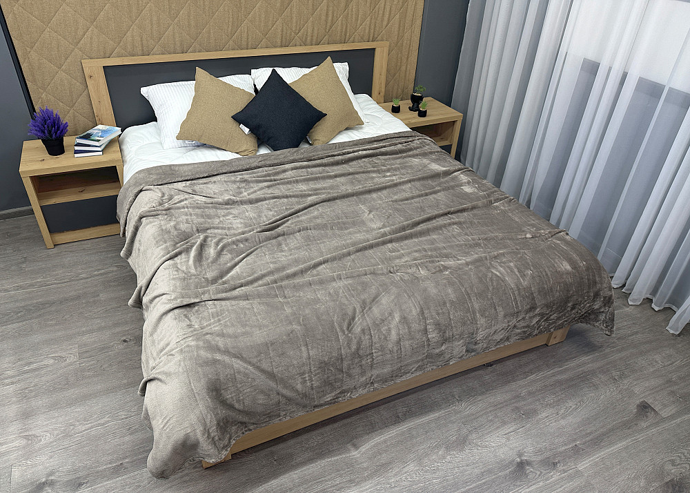 Плед-покривало Decorator WellSoft 200х220 см однотонний Світло-сірий (87-273) Київ - фото 5