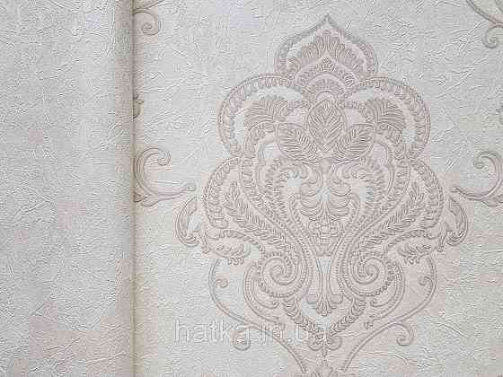 Шпалери вініл на флізеліні гарячого тиснення DU&KA King1.06х10 під штукатурку глянсові текстурні світло-беж Київ