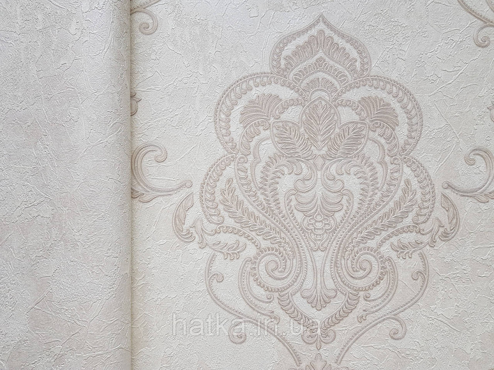 Обои винил на флизелине горячего тиснения DU&KA King1.06х10 вензеля глянцевые текстурные коричневые бежевые Киев - изображение 2