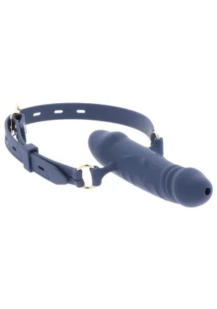 Кляп в виде пениса Taboom Silicone Supreme, синий Sex Aura Киев