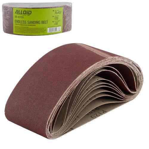 Стрічка шліфувальна нескінченна 75х457мм, зерно 120, 10шт Alloid Одеса