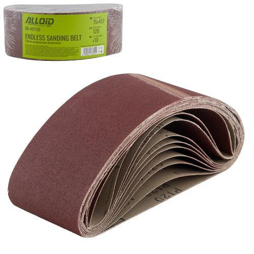 Стрічка шліфувальна нескінченна 75х457мм, зерно 120, 10шт Alloid Одесса - изображение 1