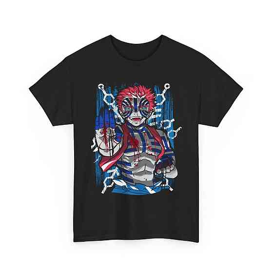 Футболка для хлопчика з аніме принтом Вбивця демонів оверсайз (зріст від 165 до 180) Чорний AnimeJ0124m Дніпро