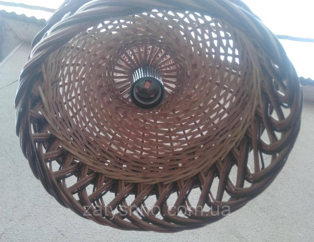 Люстра плетеная из лозы с ажуром Киев - изображение 1