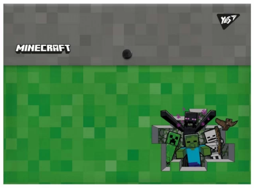 Папка-конверт на кнопці А4 "Yes" Minecraft пластик, 492082, шт Київ