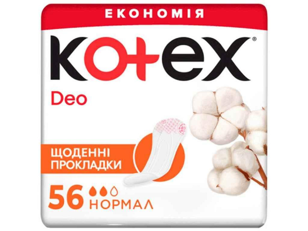 Прокладки щоденні Deo 56 шт. ТМ KOTEX   Solmir Київ - фото 1