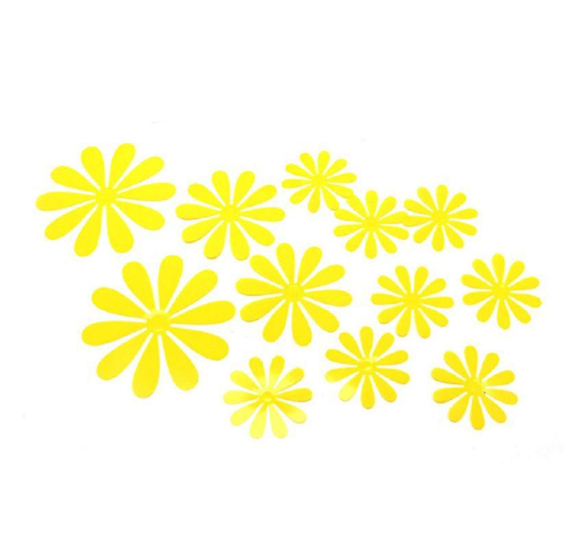 Декоративные цветы на стену набор 12 штук желтый Киев - изображение 2