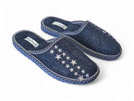 Хатні капці жіночі паркетні PaGo "Star" сині Одеса