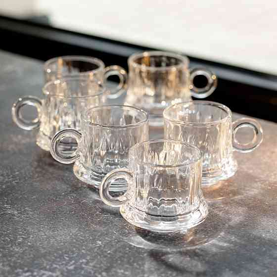 Yiwu Набір скляних чашок 6 шт. для чаю, кави 100 мл HP-YH-7 Київ