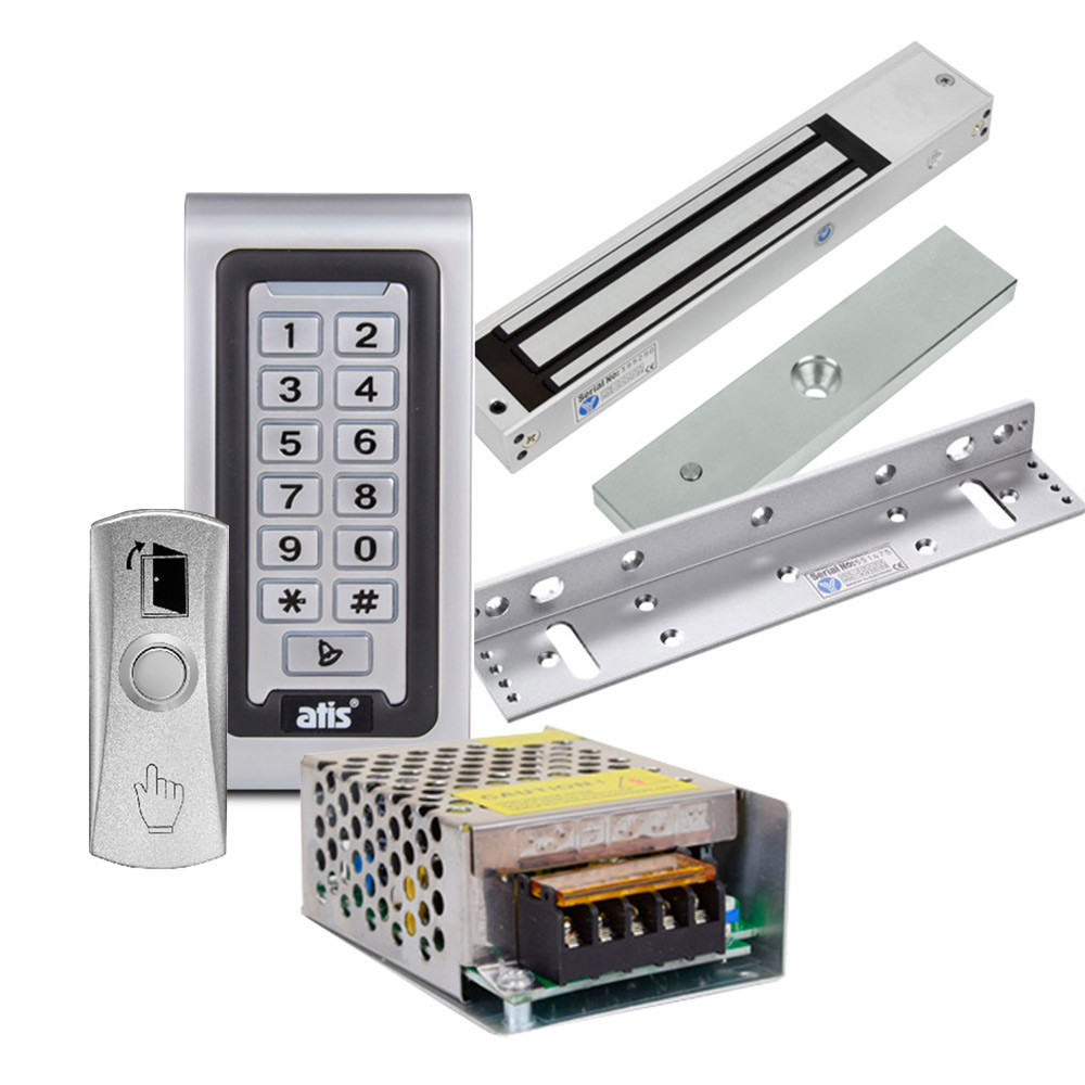 Комплект контролю доступу з кодовою клавіатурою ATIS AK-601W, електромагнітним замком Yli Electronic YM-280N, куточком Yli Electronic MBK-280NL, кнопк Київ - фото 1