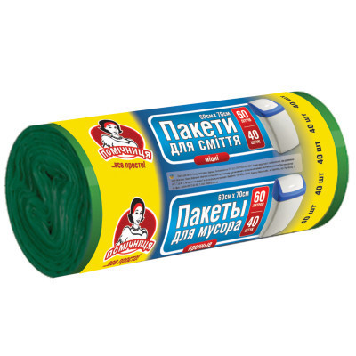 Пакеты для мусора Помічниця 60 л 40 шт. (4820012340026) Винница - изображение 1