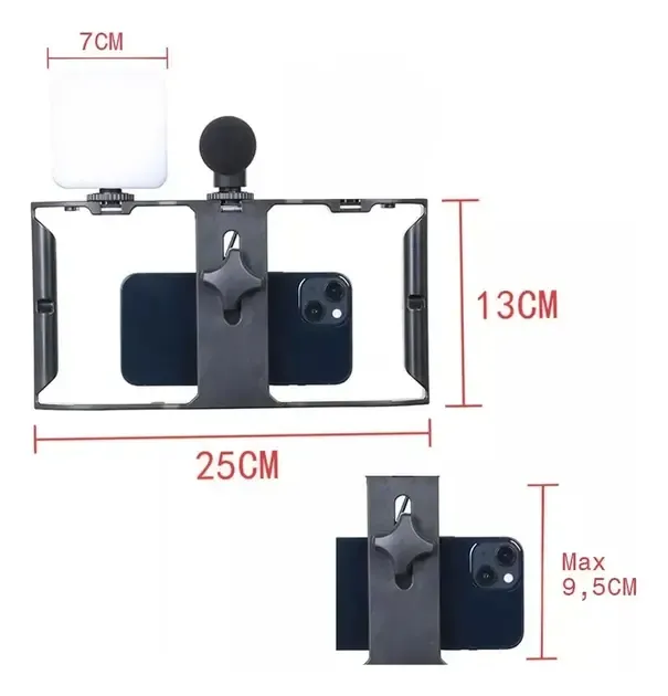 Комплект для блогинга Video Making Kit AY49X для смартфона с микрофоном и светом Коломыя - изображение 2