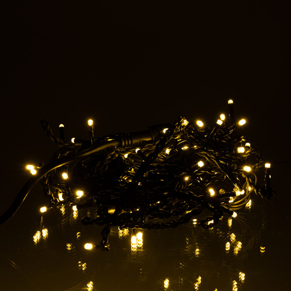 Новорічна гірлянда вулична Бахрома 6 м 105 LED чорний провід Жовтий 6МBY Коломыя - изображение 6