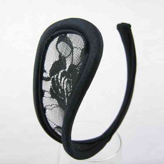 Труси без бокових лямок мереживні one size чорний Київ