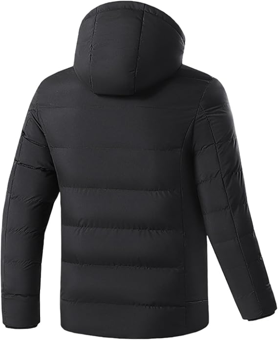 Куртка-парка з підігрівом 15 зон, Softshell, 3 режими, USB, чорна, вітрозахисна, з капюшоном, унісекс Київ - фото 7