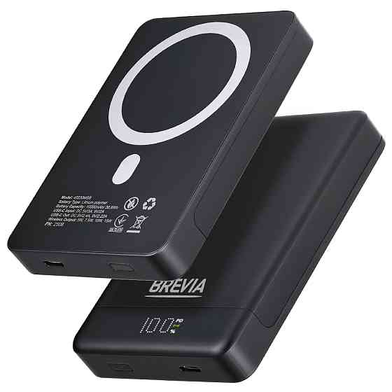 Повербанк (Power Bank) Brevia ePower 10000mAh MagSafe SuperSlim PD20W, Q15W LCD черный Львов