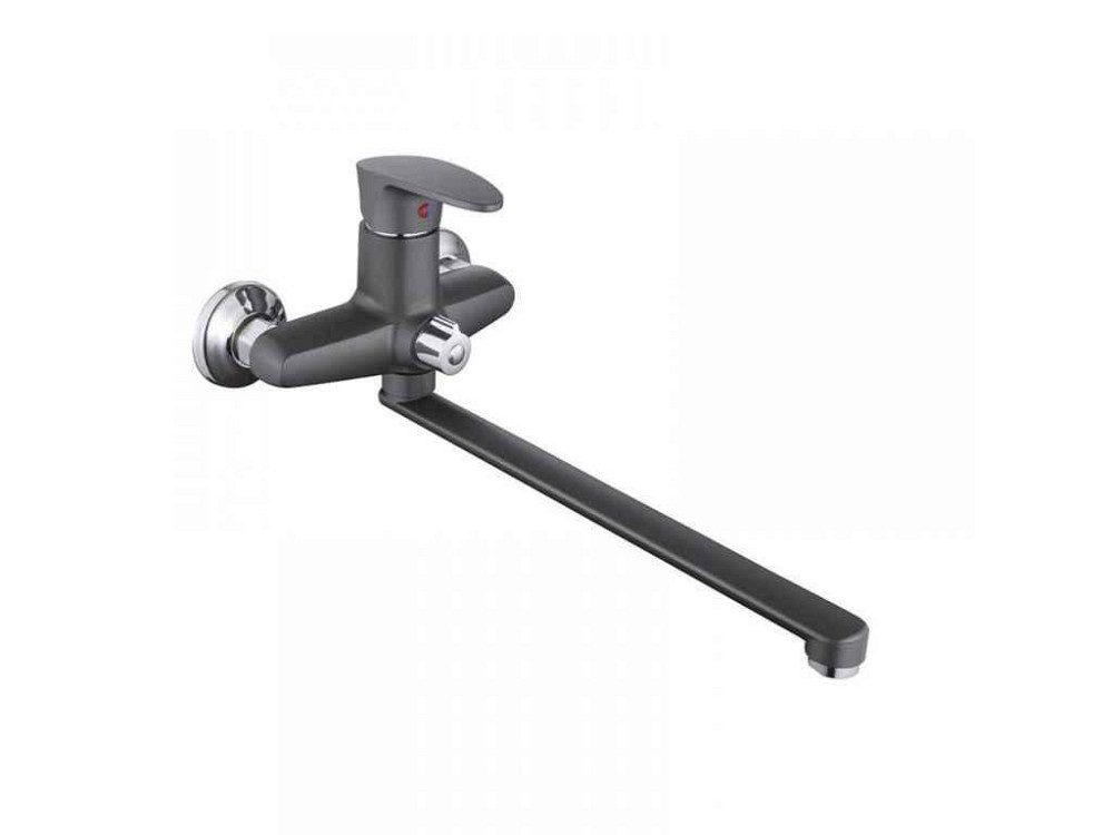 Смеситель Настенный графит CEZAR-006 EURO SET GRAPHITE (с шлангом, лейкой и кроншт.) ТМ PLAMIX Киев - изображение 1