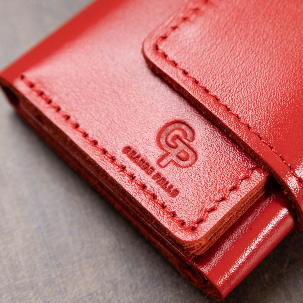 Компактне жіноче портмоне в три складання GRANDE PELLE 11549 Червоний Київ - фото 10
