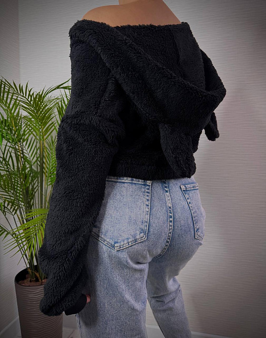 Жіноча стильна повсякденна плюшева худі хутро Одеса - фото 4