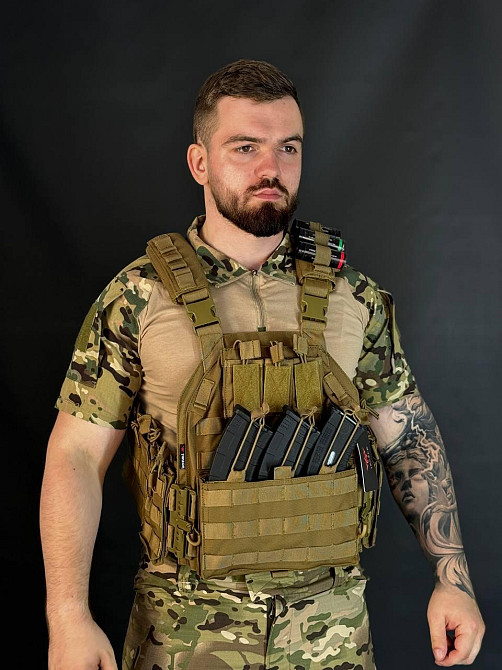 Тактична плитоноска койот Yakeda з 9 підсумками тактична плитоноска бронежилет на системмі моллі   WAR Львів - фото 7