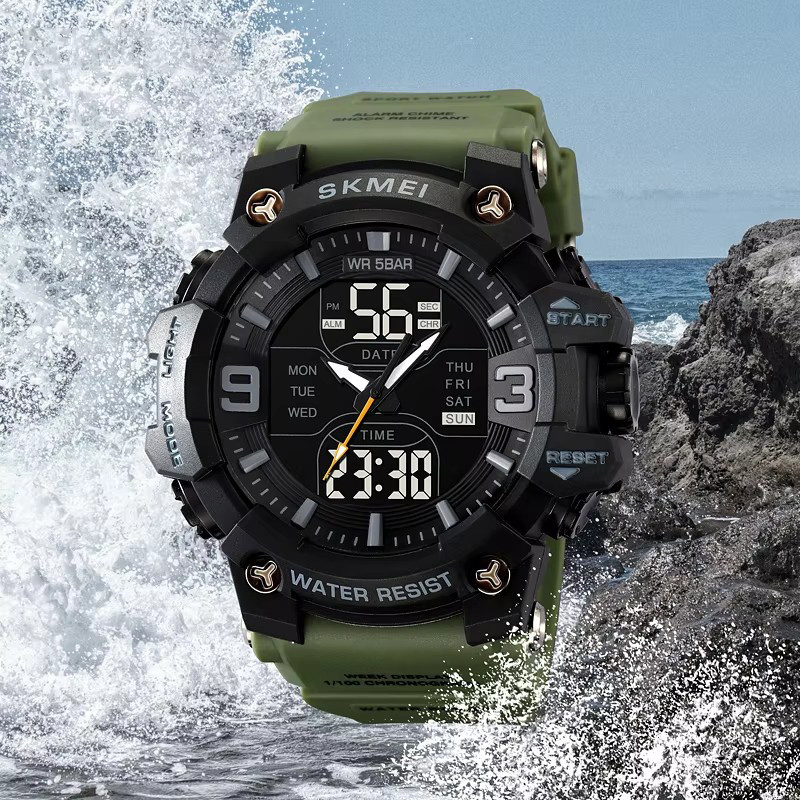 Водонепроницаемое часы SKMEI 2222AG, Хорошие наручные часы мужские Военные спецслужб WX-95 Ивано-Франковск - изображение 4
