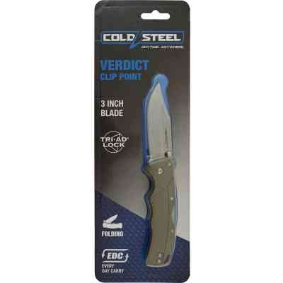 Нож Cold Steel Verdict Clip Point FDE (блістер) (CS-FL-C3CPSSFDEZ) Винница