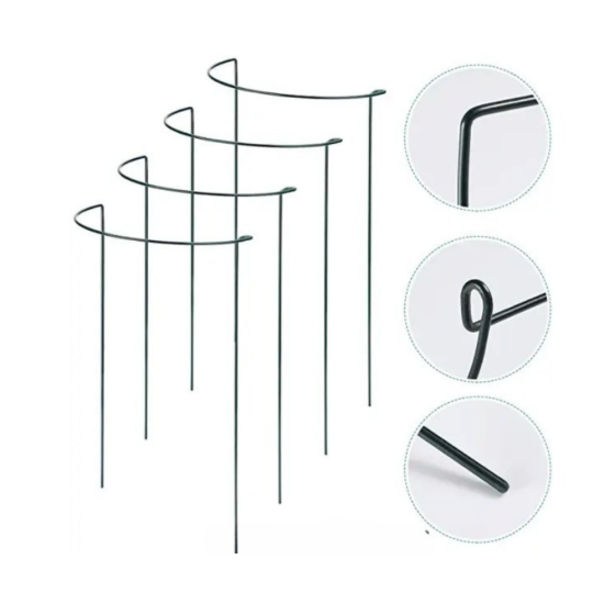 Набор садовых ограждений-подпорок 3 шт для поддержки растений, цветов, саженцев, рассады размер 25х40 см Каменец-Подольский