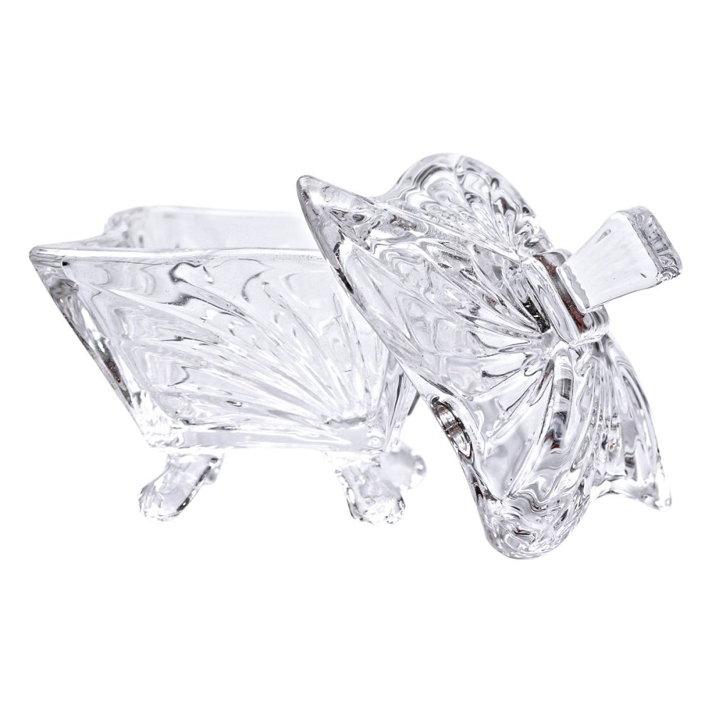 Yiwu Цукорниця з кришкою 7.5×7.5×9 см ваза цукорниця скляна HP-4-117 Киев - изображение 5