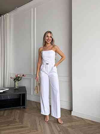 Жіночий класичний брючний костюм двійка: корсет і штани костюмка Одеса