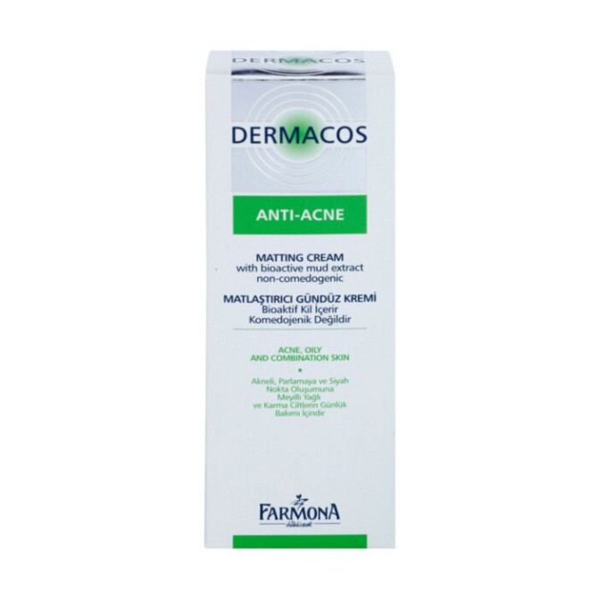 Денний матуюючий крем для обличчя Farmona Dermacos Anti-Acne UVA / UVB 50 мл 5900117095294 Винница - изображение 3