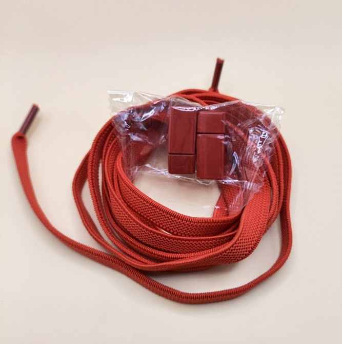 Эластичные шнурки без завязок с магнитными застежками Красный Смела - изображение 3