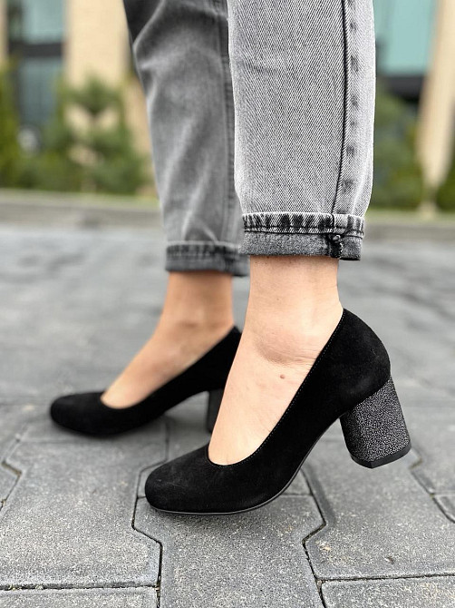 Nivelle Туфлі жіночі NIVELLE чорні замша натуральна каблук 6 см (1529/6030-6045) Коломия - фото 8