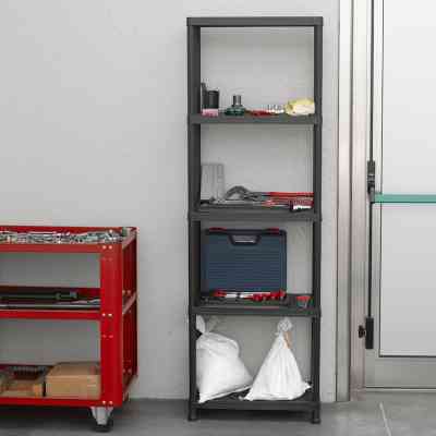 Стелаж Plastmeccanica Universal Vent пластиковий 5 полиць 60х30х180 см чорний (5137) Вінниця