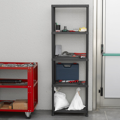 Стелаж Plastmeccanica Universal Vent пластиковий 5 полиць 60х30х180 см чорний (5137) Вінниця - фото 3