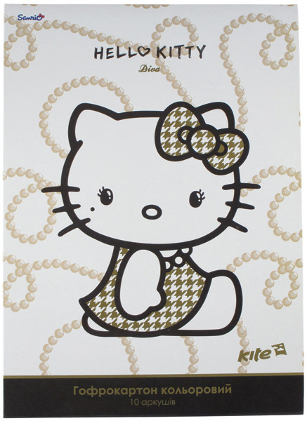 Картон кольоровий "Kite" "Hello Kitty" А4 HK13-257K неон гофро 5арк 5кол, шт Київ - фото 1