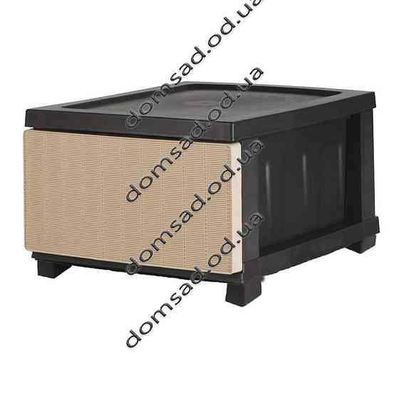 Комод пластиковий "Ротанг" 1 ярус 26*43*34см, R-Plastic, бежево-коричневий Одеса