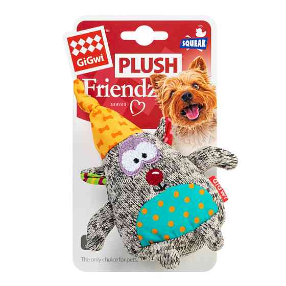 Игрушка для собак Медведь с пищалкой GiGwi Plush Friendz, текстиль, 10 см Киев