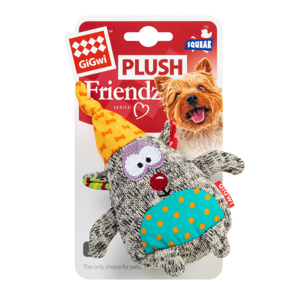 Игрушка для собак Медведь с пищалкой GiGwi Plush Friendz, текстиль, 10 см Киев - изображение 2